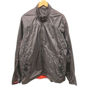 Adidas Windbreaker Jacket Men's XL Black Full Zip Lightweight Athletic Track